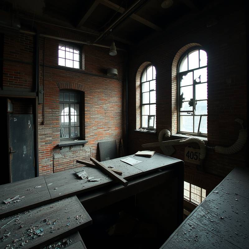 Description détaillée du lieu de tournage: Un loft industriel abandonné à Paris, avec des murs en briques, des fenêtres cassées et une ambiance urbaine brute. Idéal pour les films d'action et les clips musicaux.